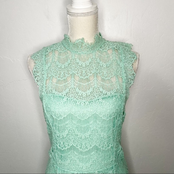 NEW! Free People Daydream Mint Bodycon Slip Dress Size L - Picture 6 of 12